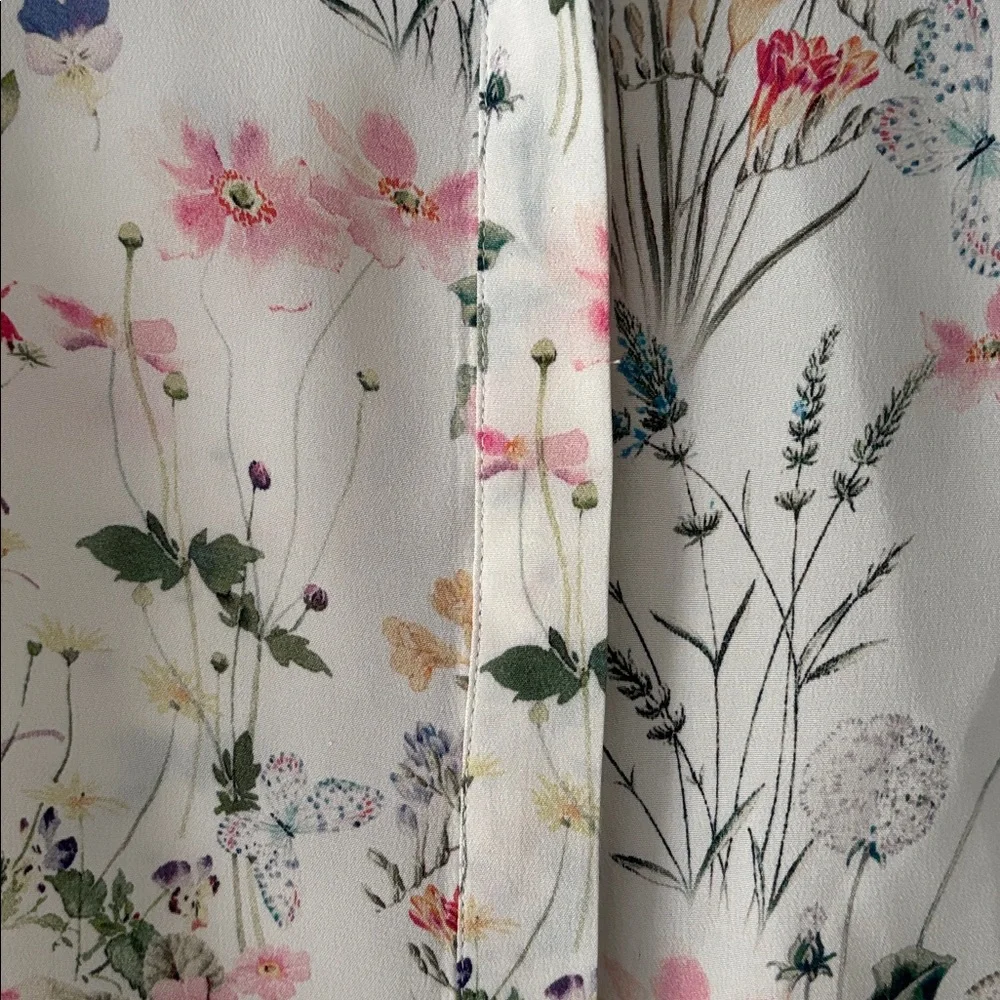 The Kooples Floral Button-Up Blouse in Ivory size XXS  ( fits a S) runs large - Picture 4 of 8